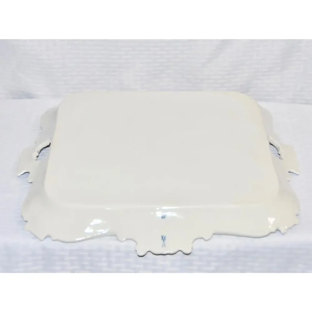 Large Meissen Porcelain Serving Tray Platter in ‘Blue Onion’ Pattern